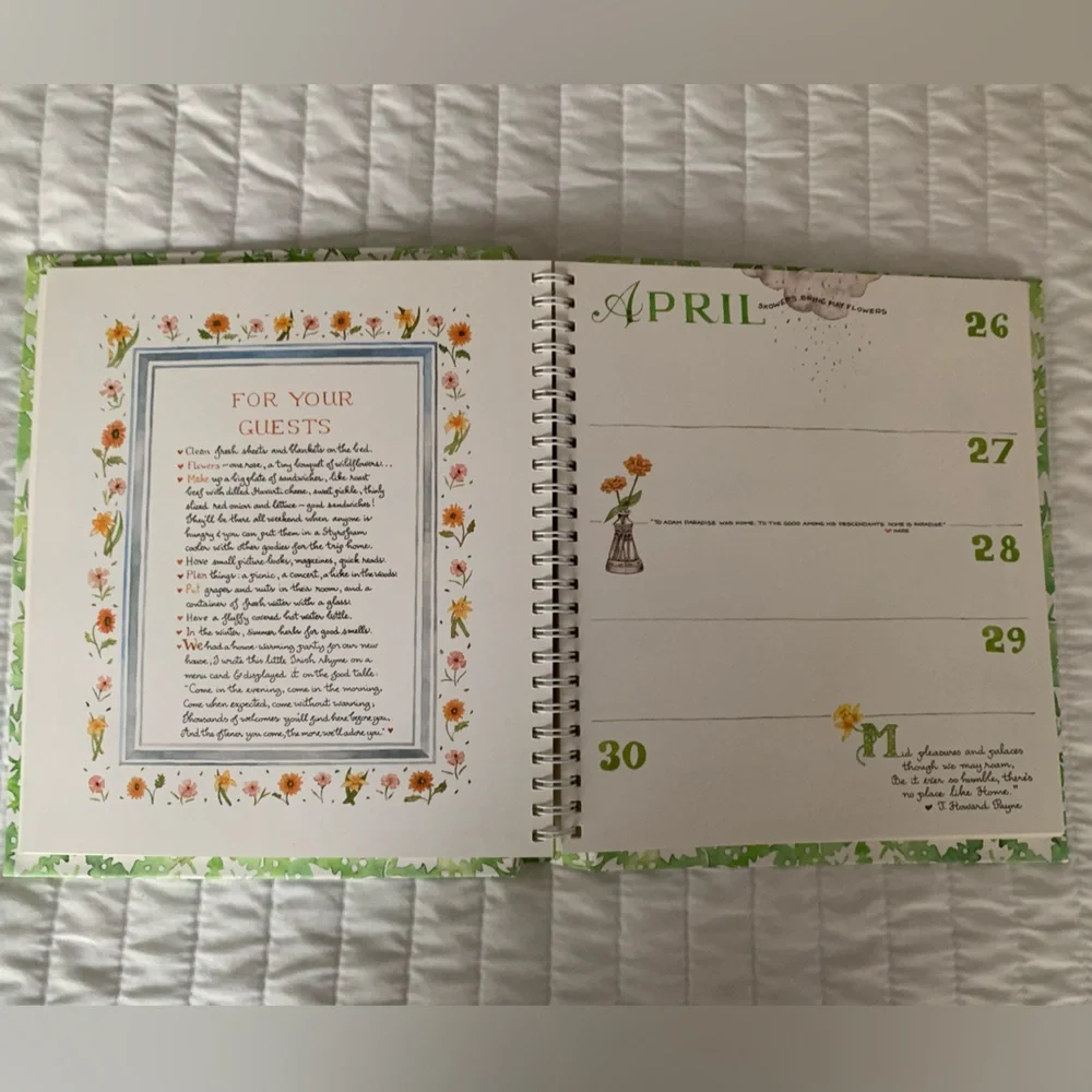 Fill In Yearly Planner Days from the Heart of the Home by Susan Branch Hardcover